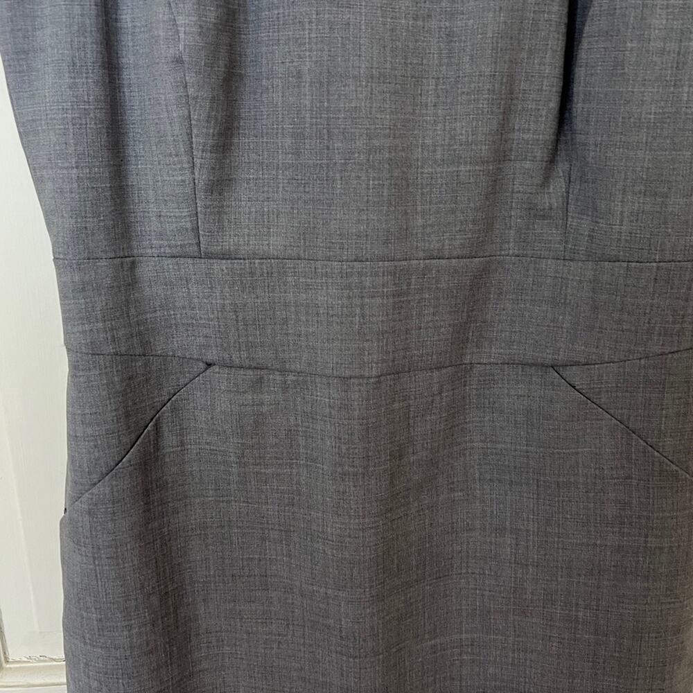 J.Crew Factory gray tailored shift dress in lightweight wool - size 12 - Picture 6 of 6